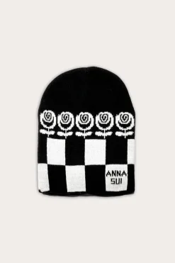 Rose Checker Beanie