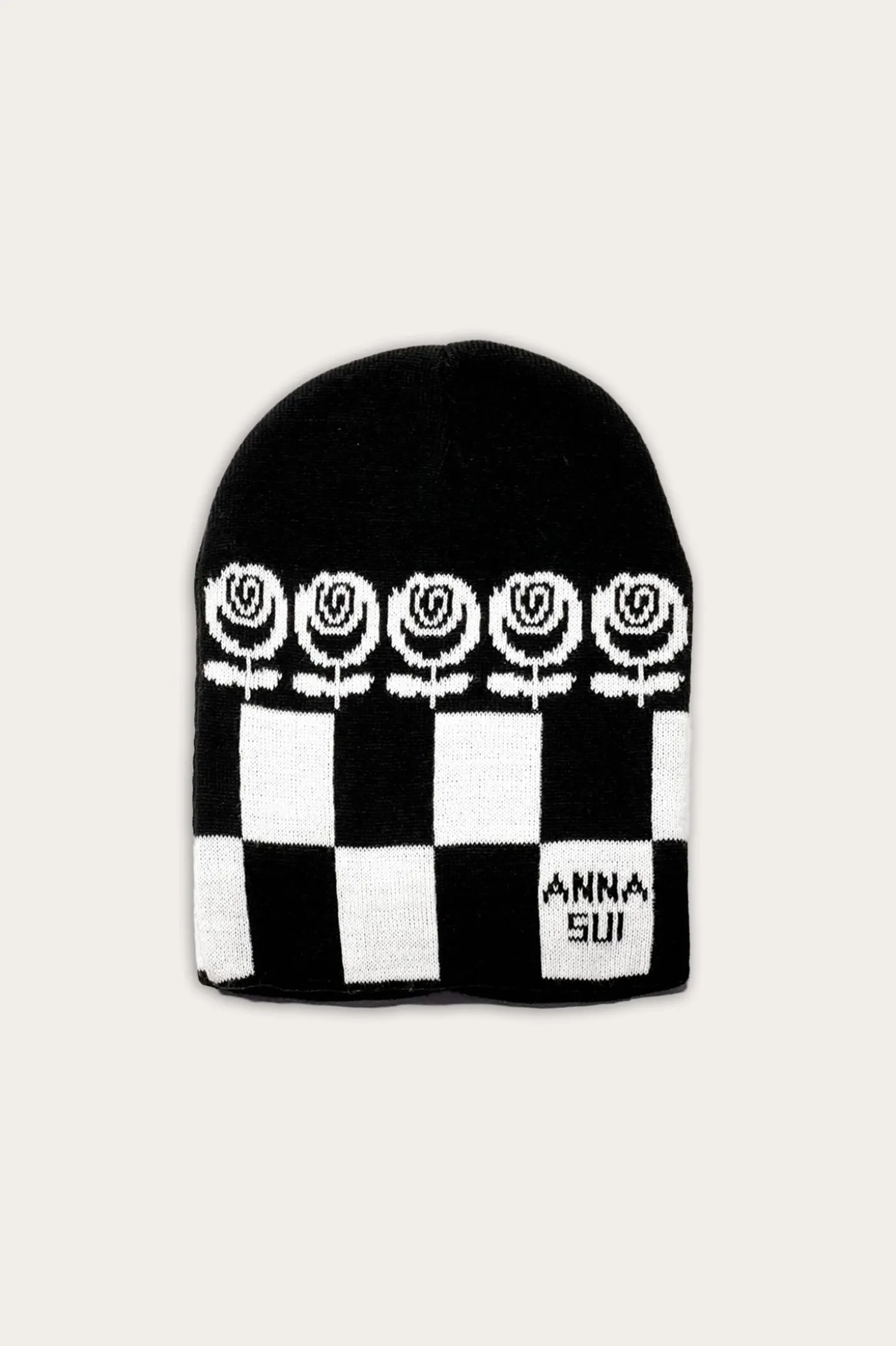 Rose Checker Beanie