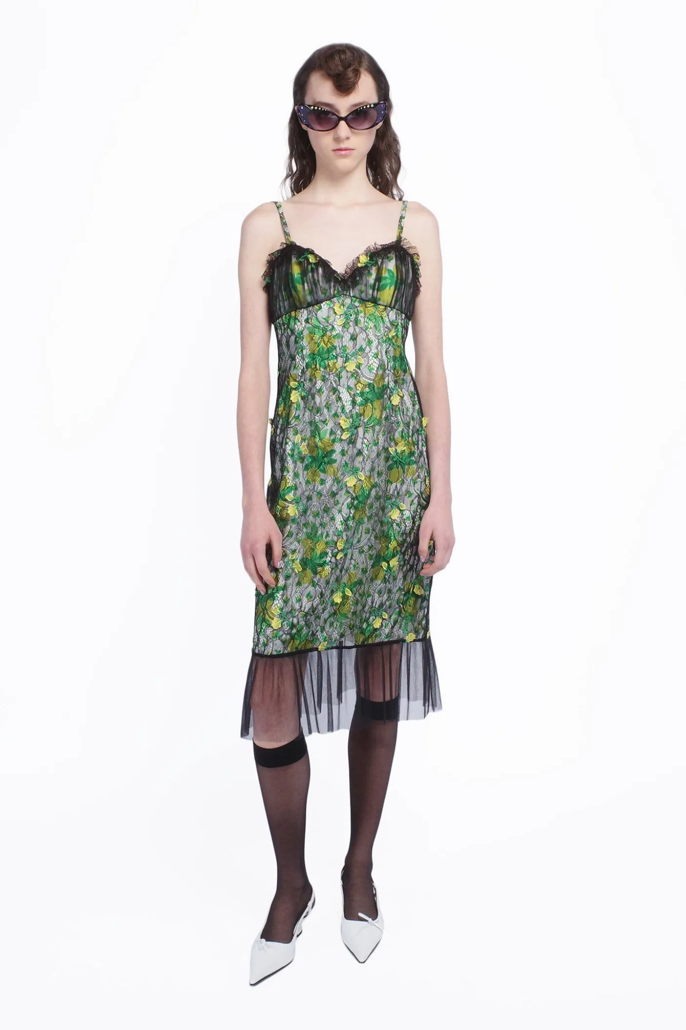 Rosebuds Lace Combo Slip Dress