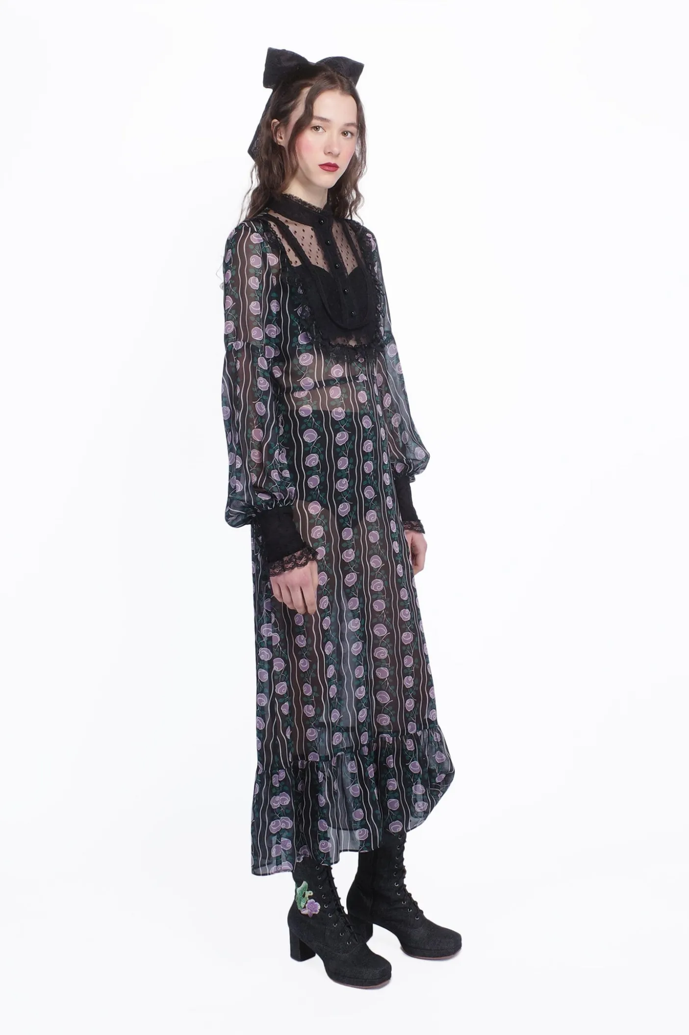 Rosetti Chiffon Victorian Bib Dress