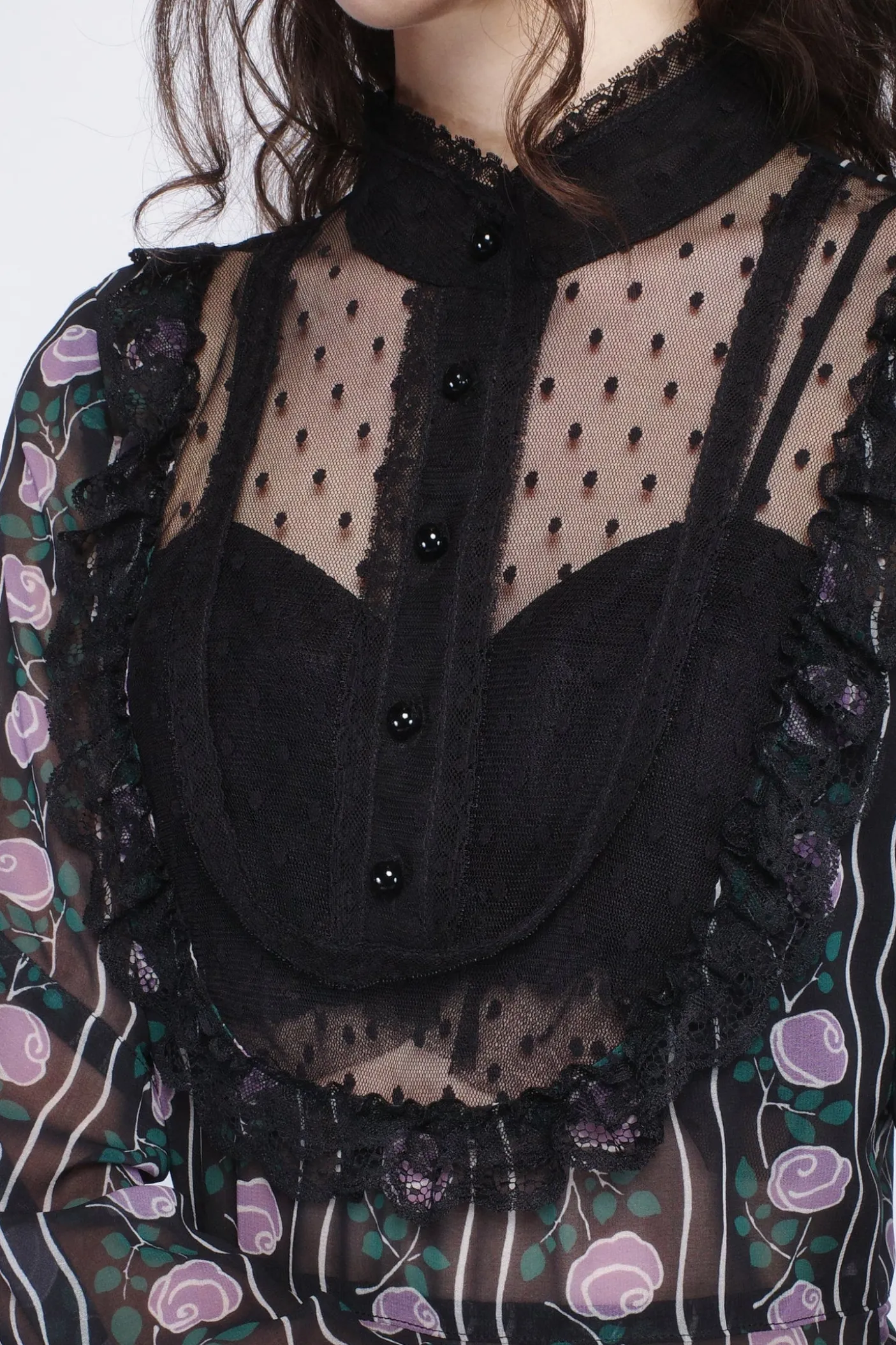 Rosetti Chiffon Victorian Bib Dress