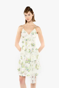 Rosies Posies Chiffon Romantic Lace Slip Dress