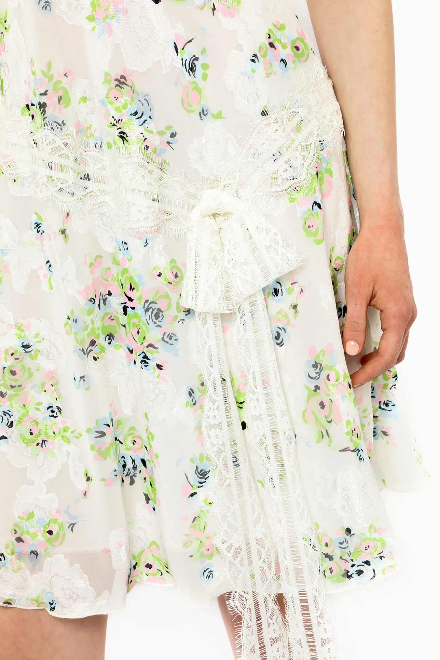 Rosies Posies Chiffon Romantic Lace Slip Dress