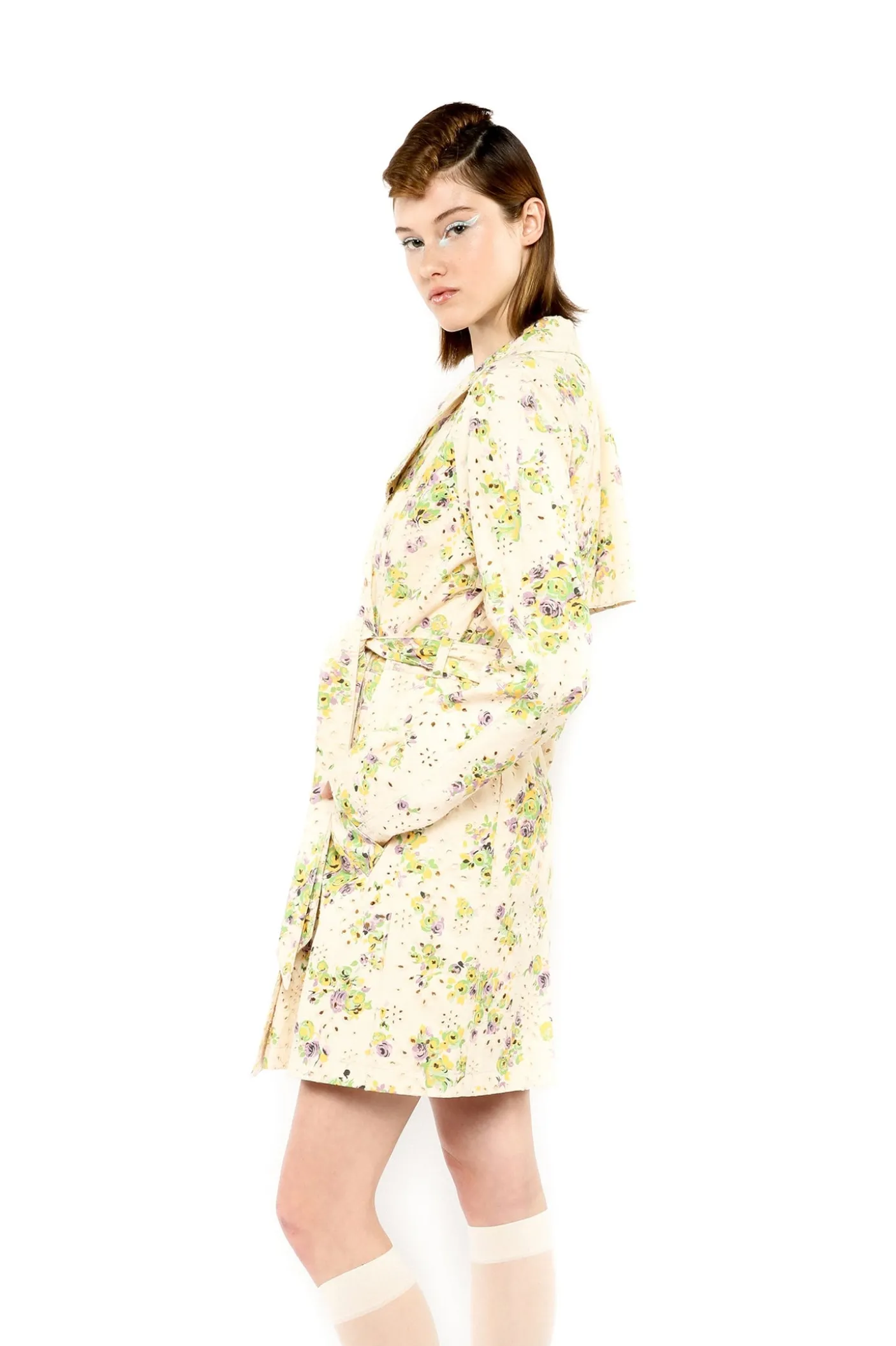 Rosies Posies Eyelet Trench Coat