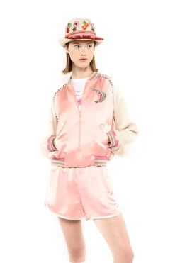 Satin Embroidered Souvenir Jacket