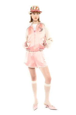 Satin Embroidered Souvenir Jacket
