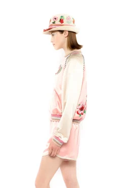 Satin Embroidered Souvenir Jacket
