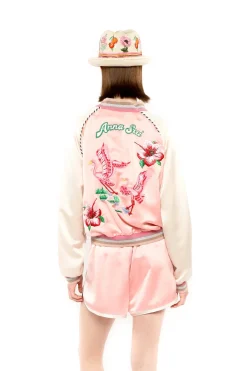 Satin Embroidered Souvenir Jacket