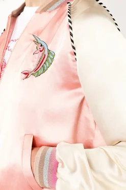 Satin Embroidered Souvenir Jacket