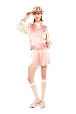 Satin Embroidered Souvenir Jacket