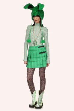 Sequin Mesh Turtleneck
