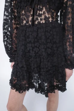 Shadow Blossom Tulle Tiered Petticoat Skirt