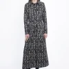 Sleeping Beauty Embroidered Faux Suede Long Coat