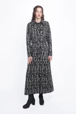 Sleeping Beauty Embroidered Faux Suede Long Coat