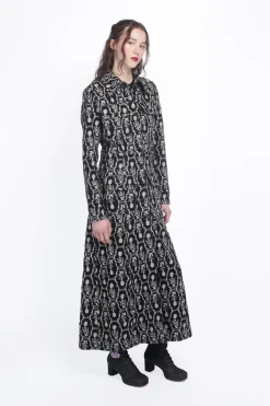 Sleeping Beauty Embroidered Faux Suede Long Coat