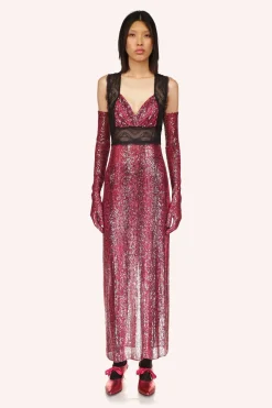 Snakeskin Sequin & Lace Dress
