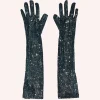 Snakeskin Sequin Gloves