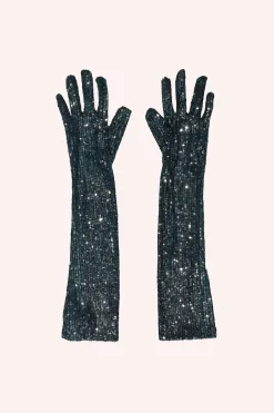 Snakeskin Sequin Gloves