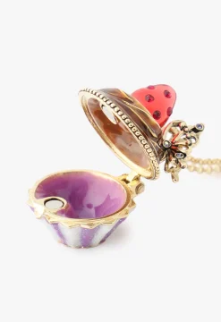 Strawberry Cupcake Necklace - Red Multi