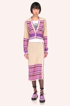 Tonal Zigzag Skirt