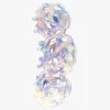 Triple Open Flower Rose Jaw Clip- Blue Lavender