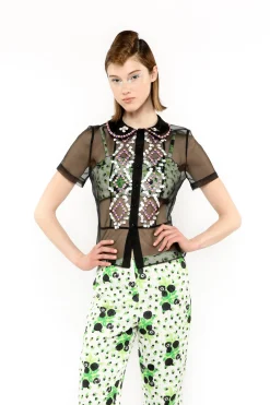 Twinkle Beaded Organza Blouse