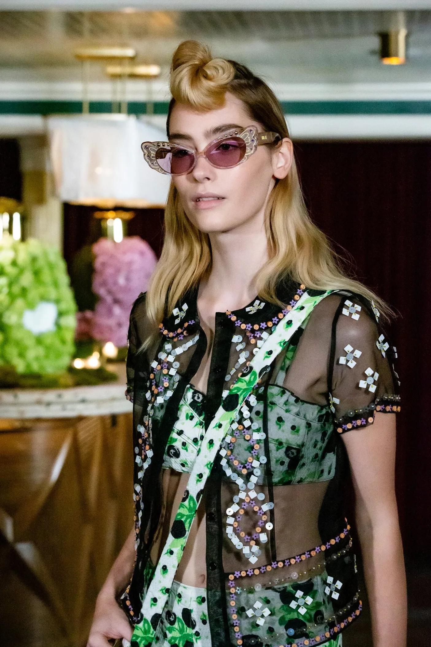 Twinkle Beaded Organza Blouse