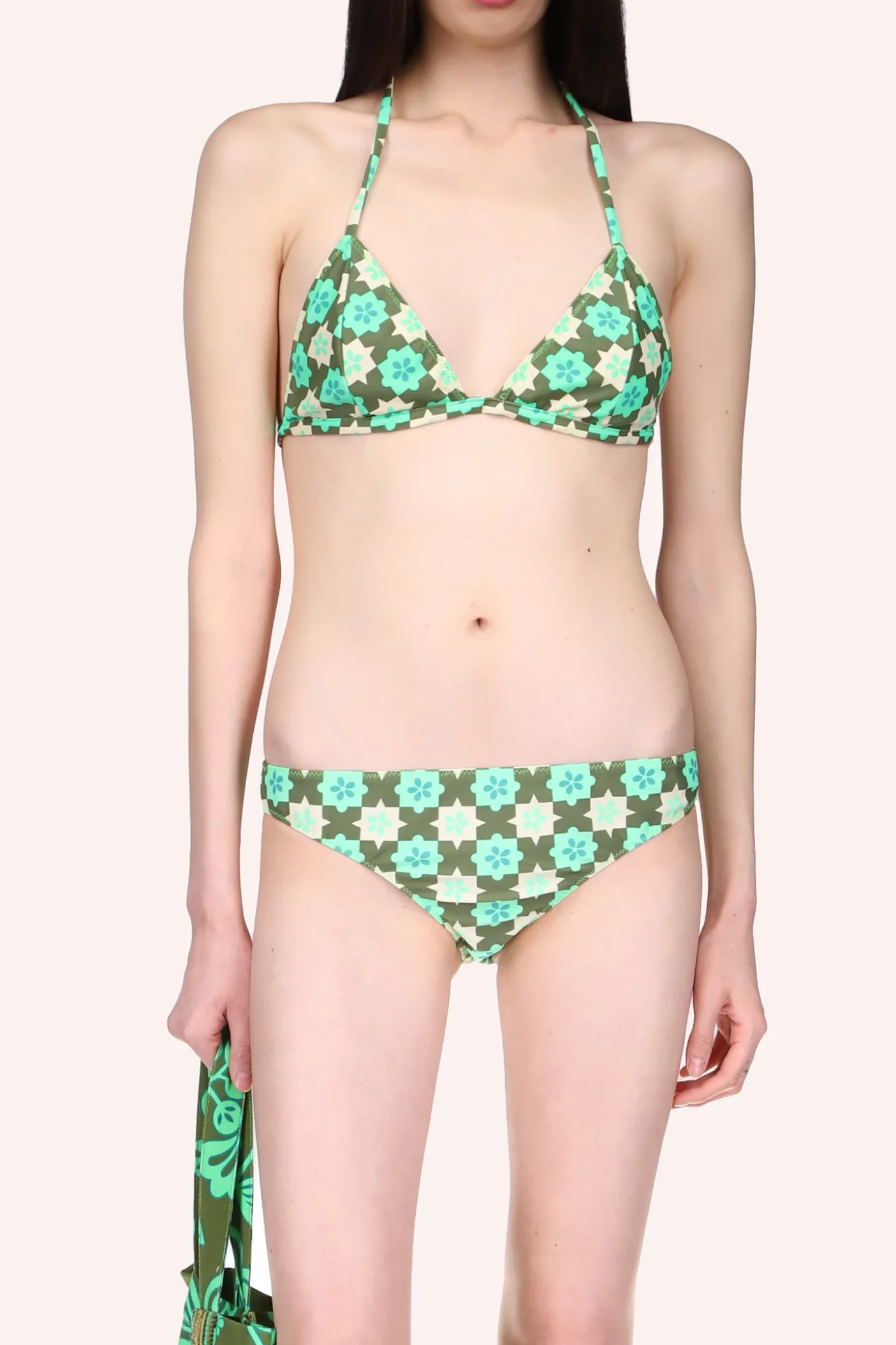 Utopian Gingham Triangle Bikini Set