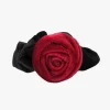 Velvet Rosette Scrunchie-Red
