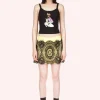 Washed Satin With Lace Mini Skirt