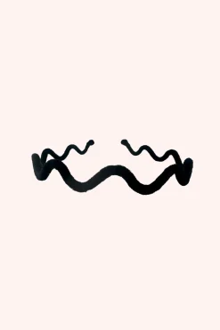 Wavy Velvet Headband Black