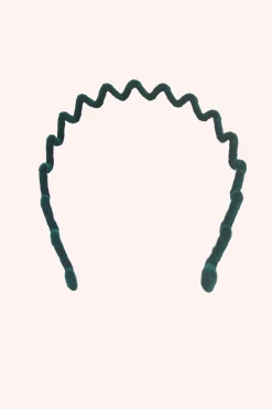 Wavy Velvet Headband Emerald